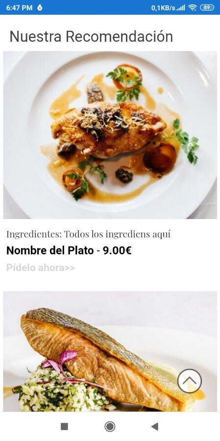Web + APP Carta Menú Restaurante